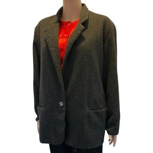 Vintage Clothes Circuit Wool-like Blazer, Charcoal | M